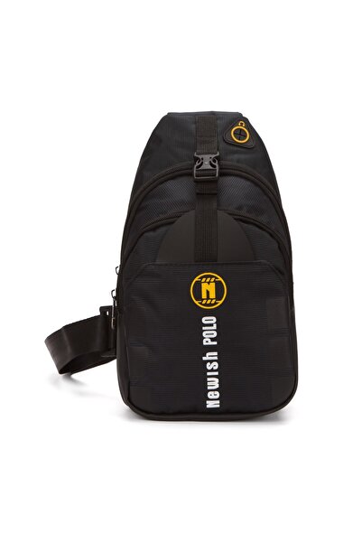 Newish Women's Fabric Crossbody Chest and Shoulder Bag with USB Headphone Jack