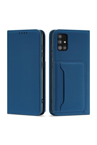 OEM Magnet Card Case Wallet for Samsung Galaxy A12 5G - Blue