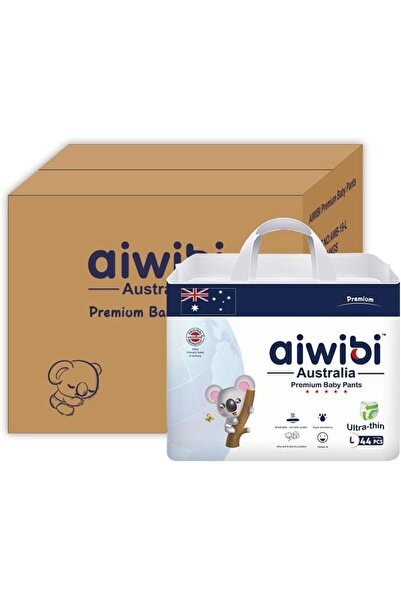 Aiwibi حفاضات أطفال فاخرة، مقاس 4، كبير، 9-14 كجم، علبة جامبو، 4 × 44 قطعة