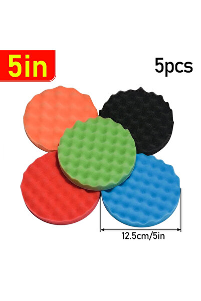 choice2 5 inches 5Pcs 150/180mm Car Polishing Pads 5/6/7inch Sponge Polisher ...