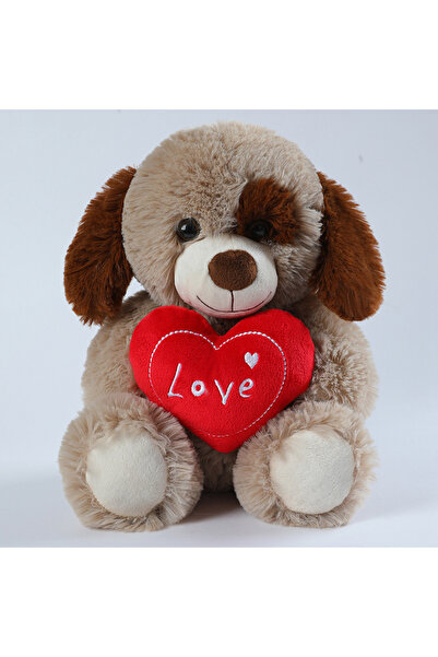 Choice 30cm Chocolate Color 30cm Valentine's Day Plush Toy - CuteLove Dog & L...