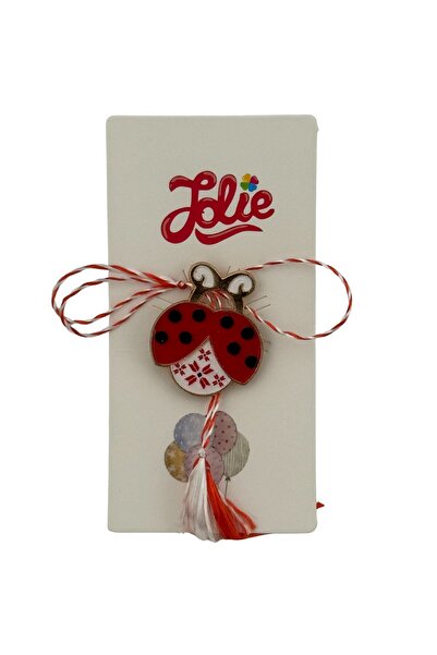 Flippy Martisor Children Jolie Metal Cardboard Brooch Multicolored Ladybug Model