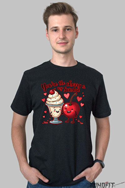 GILDAN Tricou Valentine S Day Cuplu You Re The Cherry To My Sundae Barbat
