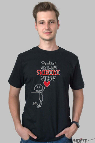 GILDAN Tricou Valentine S Day Cuplu Skibidi Vibes Barbat