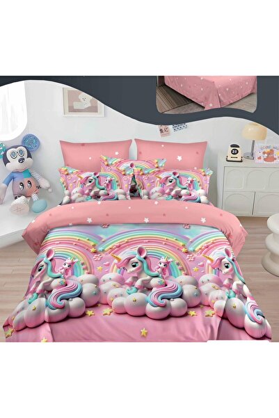 Casa de Vis Double bed linen set, satin cotton, 180x200 cm, 6 pieces, with el...