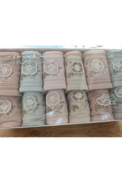 Fiesta QUEEN BAMBU COLLECTİON ANALI KIZLI 12Lİ HAVLU SETİ