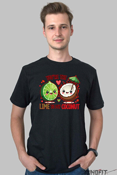 GILDAN Tricou Cuplu Valentine S Day Lime To My Coconut Barbat