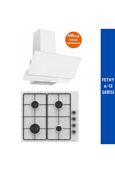 Ferre ve AFM Tech MARKALI Fethy A-12 Emaye Ocak +Davlumbaz 2'li Ankastre Set ...