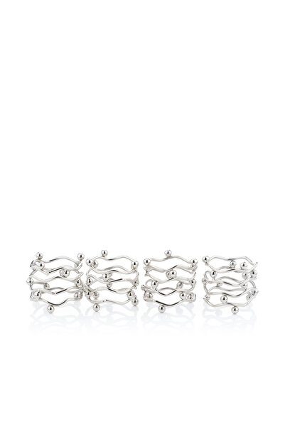 Blends Silver Napkin Rings Set of 4