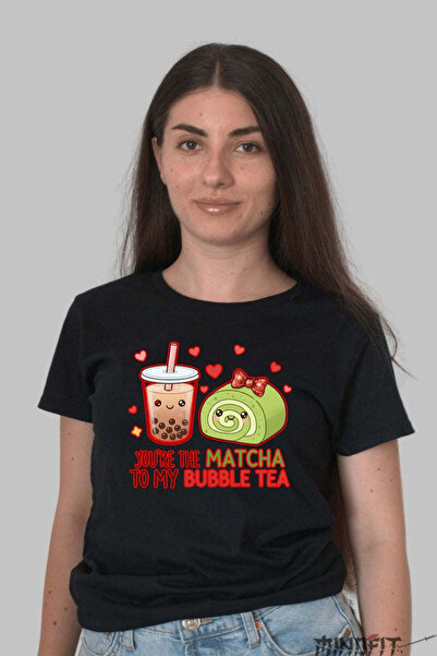 GILDAN Tricou Valentine S Day Cuplu You Re The Matcha To My Bubble Tea Dama