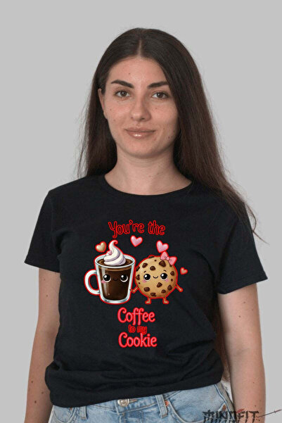 GILDAN Tricou Valentine S Day Cuplu Tu Esti Cafeaua Pentru Biscuitul Meu Dama