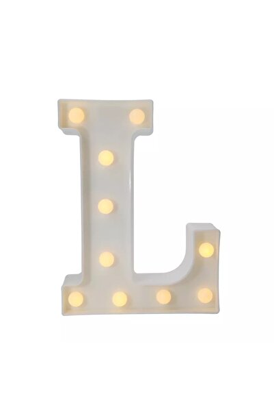 DogusDeco L Harfi Işıklı Led Dekoratif Aydınlatma Büyük Boy