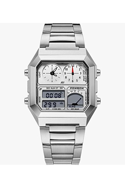 GÜMRÜK MARKET FoxBox Dijital Analog Çok Fonksiyonlu Çift Ekranlı Elektronik Saat