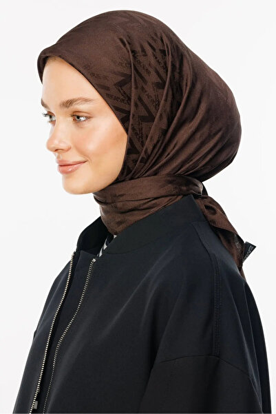 Esra Yılmaz Collection Kahve Luxury Jakar Eşarp