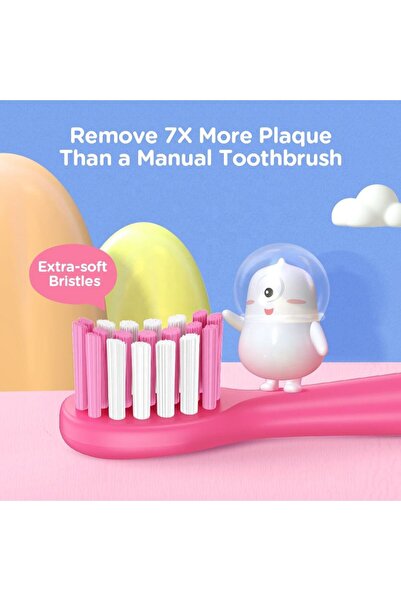 Bitvae K7S Kids Electric Toothbrush, Smart App, Pressure Sensor (Pink)