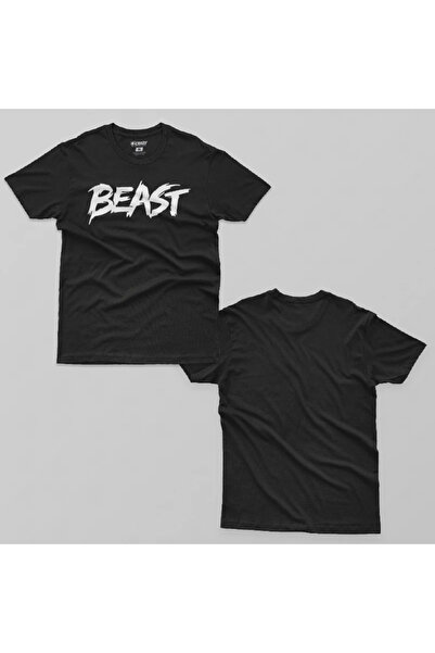 Crazy Beast Stencil Забавен мотивационен тренировъчен фитнес мъжки тениска