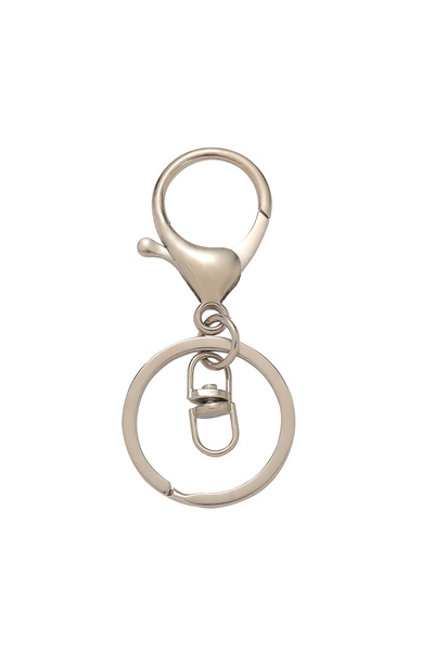 Choice21 10 قطع فضية 01 5/10/20 قطعة حلقات سلسلة مفاتيح دوارة بمشبك لوبستر، خ...