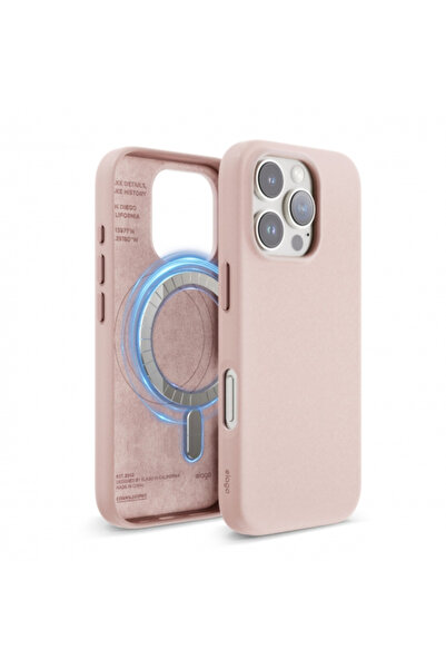 Elago iPhone 16 Pro Magsafe Vegan Deri Kılıf Pembe