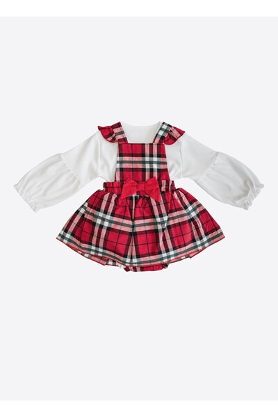 kitikate Organic Plaid Jile Body Red