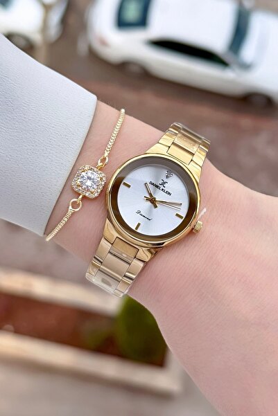 Daniel Klein Gold Color 30 mm 2 Year Warranty Women's Wristwatch and Gift Bra...