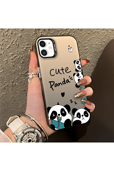 Hontinga حافظة سيليكون رفيعة مقاومة للصدمات بنمط الباندا متوافقة مع هاتف iPho...