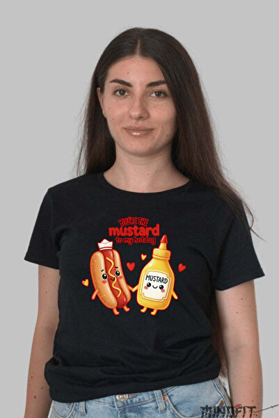 GILDAN Tricou Valentine S Day Cuplu Mustarul Pentru Hotdogul Meu Dama