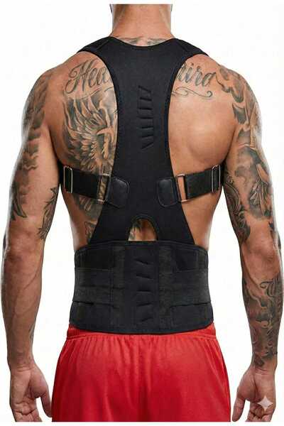 UYDEE Bel fıtığı Korsesi Bel Ağrısı Korsesi Bel Ve Omuz İçin Manyetik Korse K...