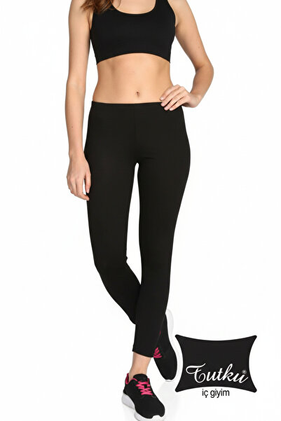 Tutku Kadın Thermal Tayt - Siyah Battal Boy (Büyük Beden)