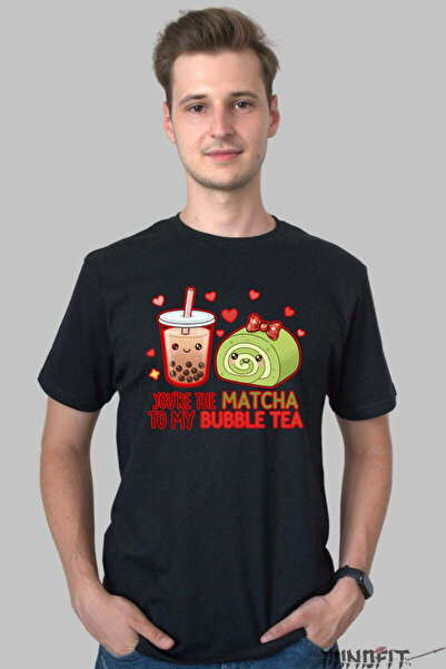 GILDAN Tricou Valentine S Day Cuplu You Re The Matcha To My Bubble Tea Barbat