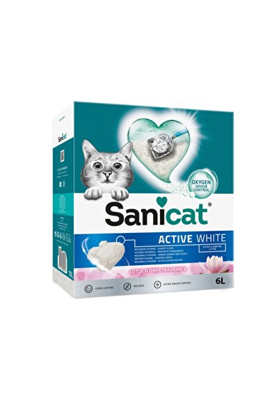 Sanicat Active White Lotus Çiçeği Kedi Kumu 6 L