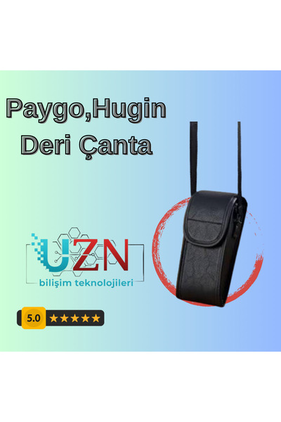 Marka Paygo ve Hugin Uyumlu Yazar Kasa POS Taşıma Çantası - Askılı Deri Korum...