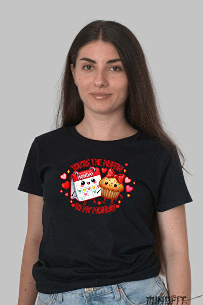 GILDAN Tricou Valentine S Day Cuplu Muffinul Zilei Mele De Luni Dama
