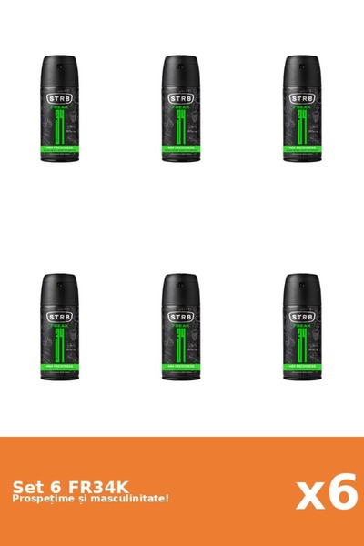 str8 Set 6 Deodorant Spray FR34K, 150 ml