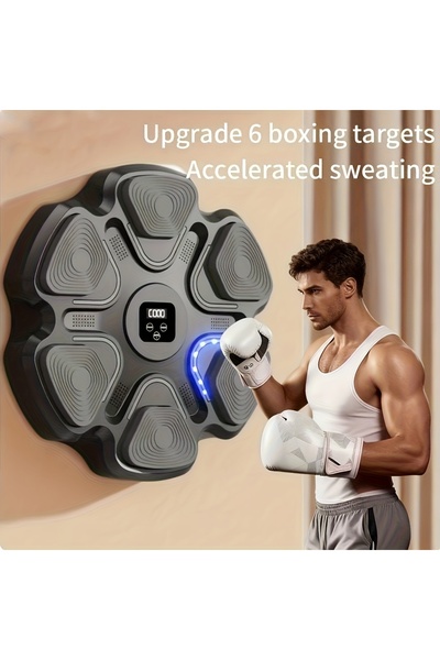 EGG Wall-mounted electronic boxing machine with gloves. Features Bluetooth, L...