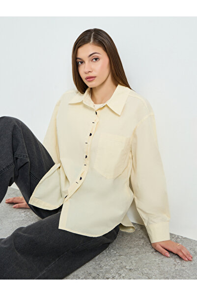 Styli Women Yellow Long Sleeve Oversized Shirt