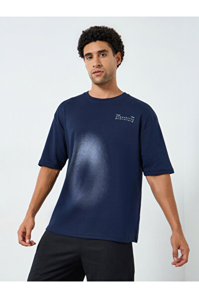 Styli Men Oversized Typography Print T-Shirt