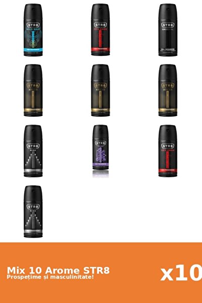str8 Set 10 Mix STR8: 3x Ahead, 1x Game, 1x Original, 2x Red Code, 2x Rise, 1...