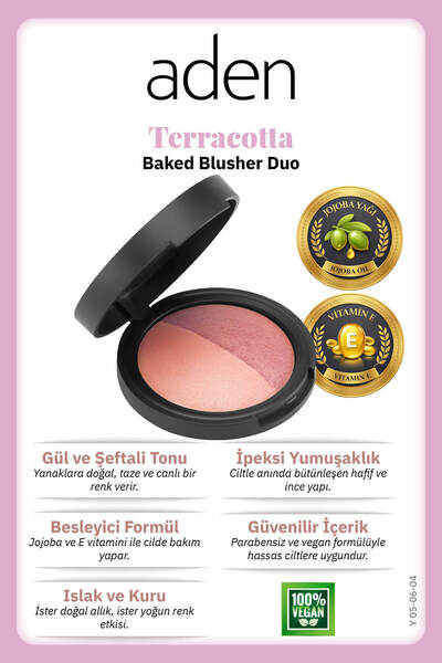 Aden Terracotta Baked İkili Allık