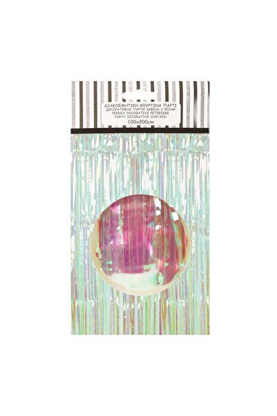 OEM Perdea Decorativa cu Franjuri din Folie Holografica pentru Petrecere 1x2m