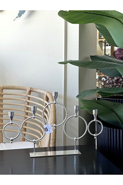 HERA DEKOR İTHAL 5 KOLLU METAL ŞAMDAN