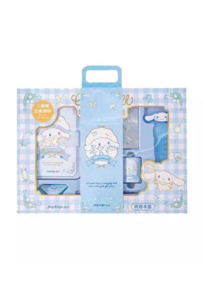 JOY TOP مجموعة هدايا أدوات مكتبية سينامورول الزرقاء – مجموعة لوازم مدرسية مع ...