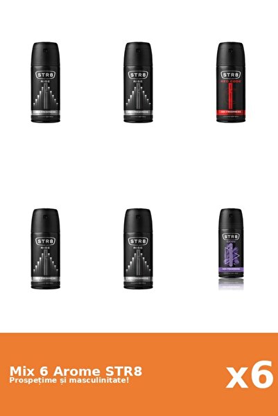 str8 Set 6 Mix STR8: 1x Game, 1x Red Code, 4x Rise