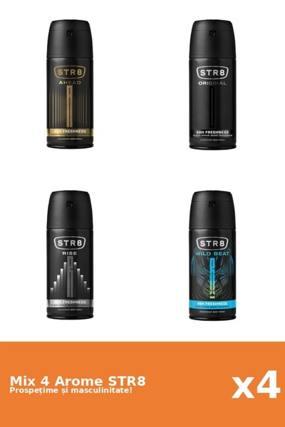 str8 Set 4 Mix STR8: 1x Ahead, 1x Original, 1x Rise, 1x Wild Beat