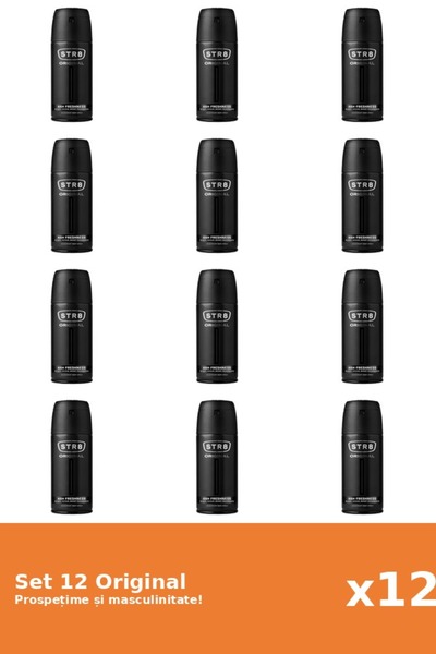 str8 Set 12 Deodorant Spray Original, 150 ml