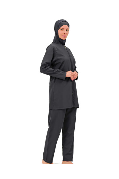 BAE MODEST Women's Mid Length Full Sleeves Solid Color Plus Size Burkini Isla...