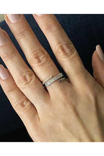 GOX 3 Row Baguette Stone Ring