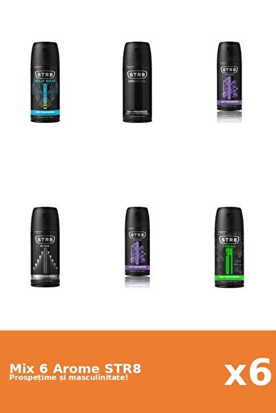 str8 Set 6 Mix STR8: 1x FR34K, 2x Game, 1x Original, 1x Rise, 1x Wild Beat