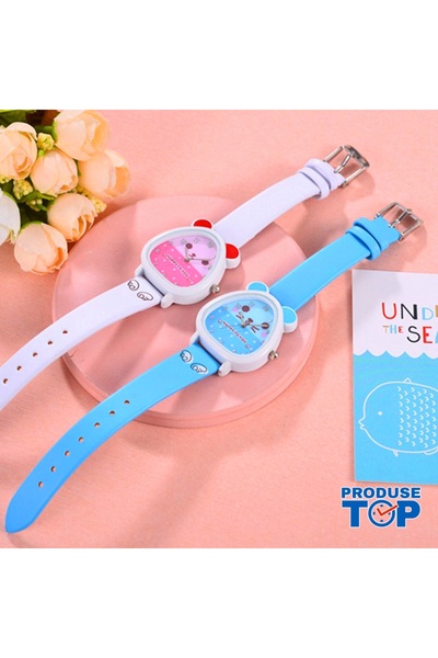 QUARTZ White Kids Watch with Ears CDQZ119