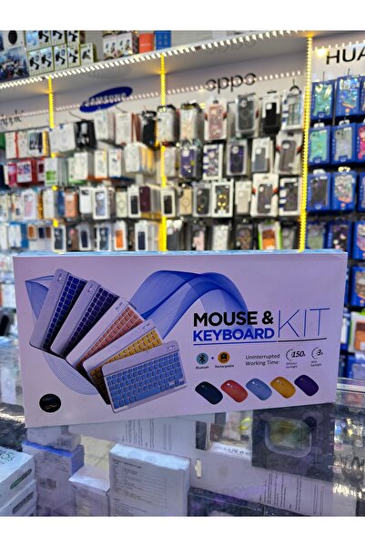 Kensa Tüm Cihazlara Uyumlu Kablosuz Bluetooth Klavye ve Mause Seti