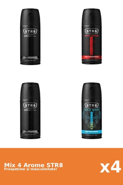 str8 Set 4 Mix STR8: 2x Original, 1x Red Code, 1x Wild Beat